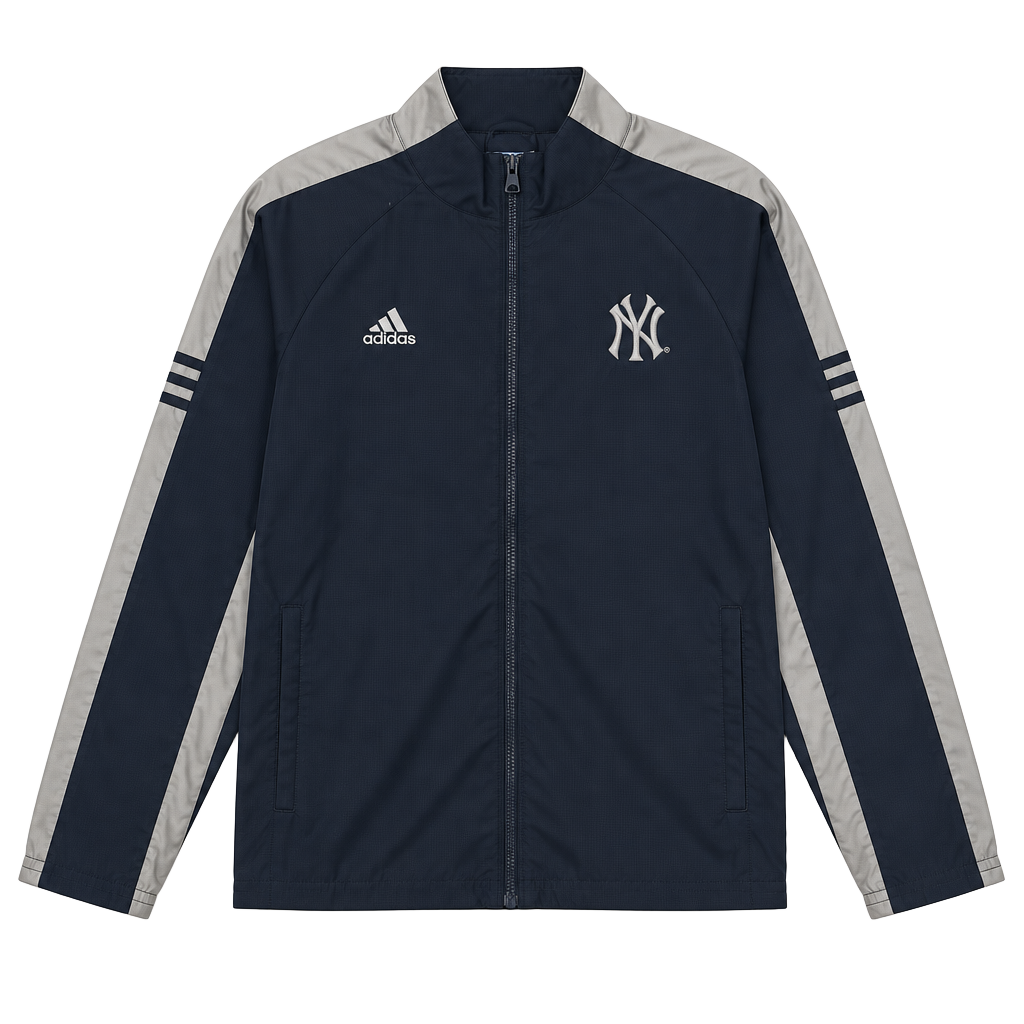 Adidas New York Yankees Jacket Size XL Navy Blue Windbreaker 1