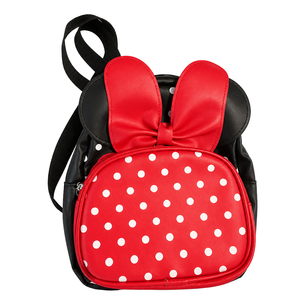 Disney Minnie Mouse Polka Dot Faux Leather Mini Backpack 1
