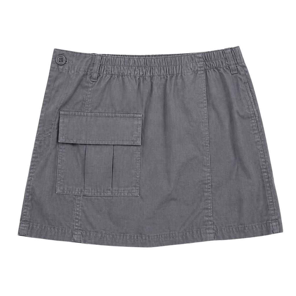 Orange Kiss Essentials Women's Grey Cargo Skirt 1