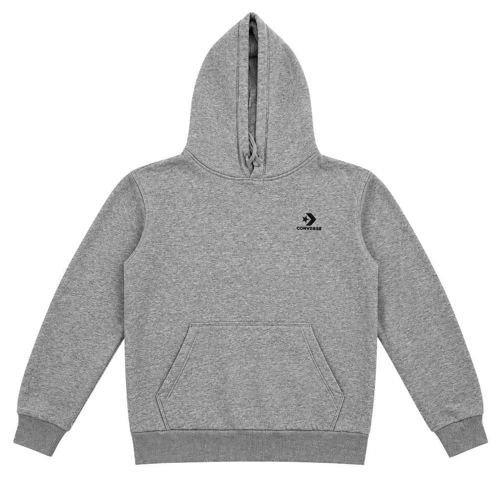 Converse Pullover Hoodie Size S Grey Fleece Sweatshirt 1