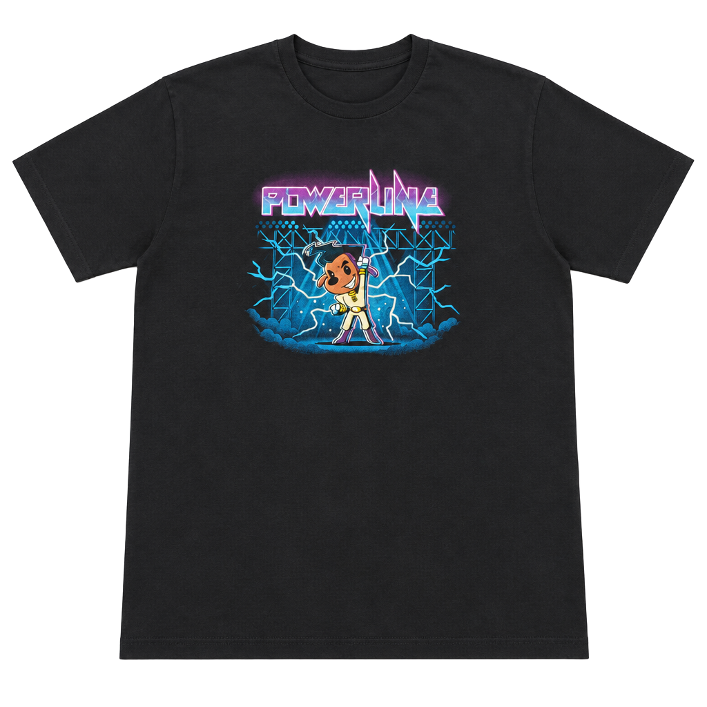 Teeturtle Disney Powerline T-Shirt Size XL Black 1