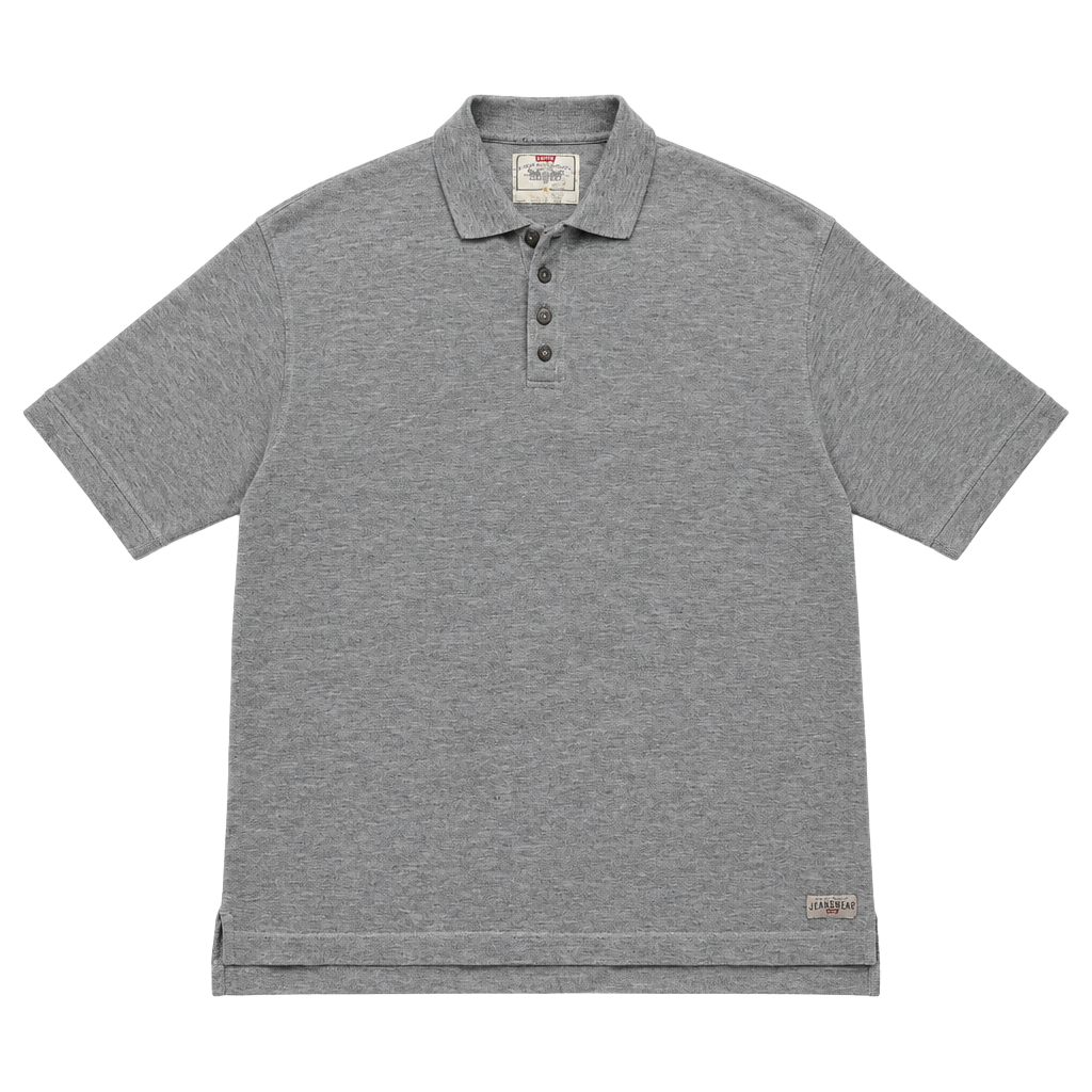 Levi's Quality Clothing Polo Shirt Size L Gray Pique 1