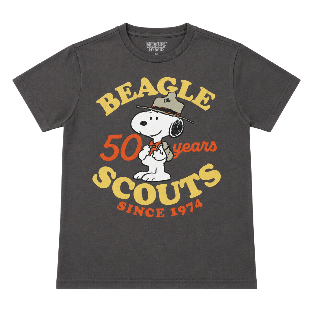 Peanuts Hybrid Beagle Scouts 50 Years T-Shirt Size M Gray 1