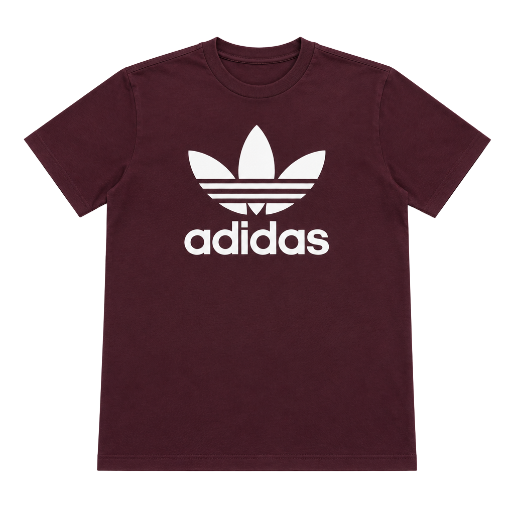 Adidas Originals Trefoil Logo T-Shirt Size M Burgundy 1