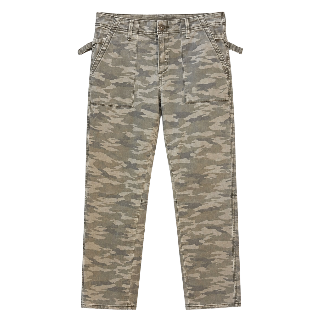 Hei Hei Anthropologie Camo Slim Utility Pants Size 28 (6) Green Camouflage 1