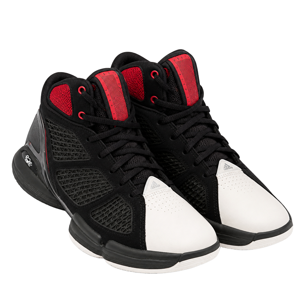Adidas Adizero Rose 1.5 Restomod Size 11.5 Black Vivid Red Basketball 1