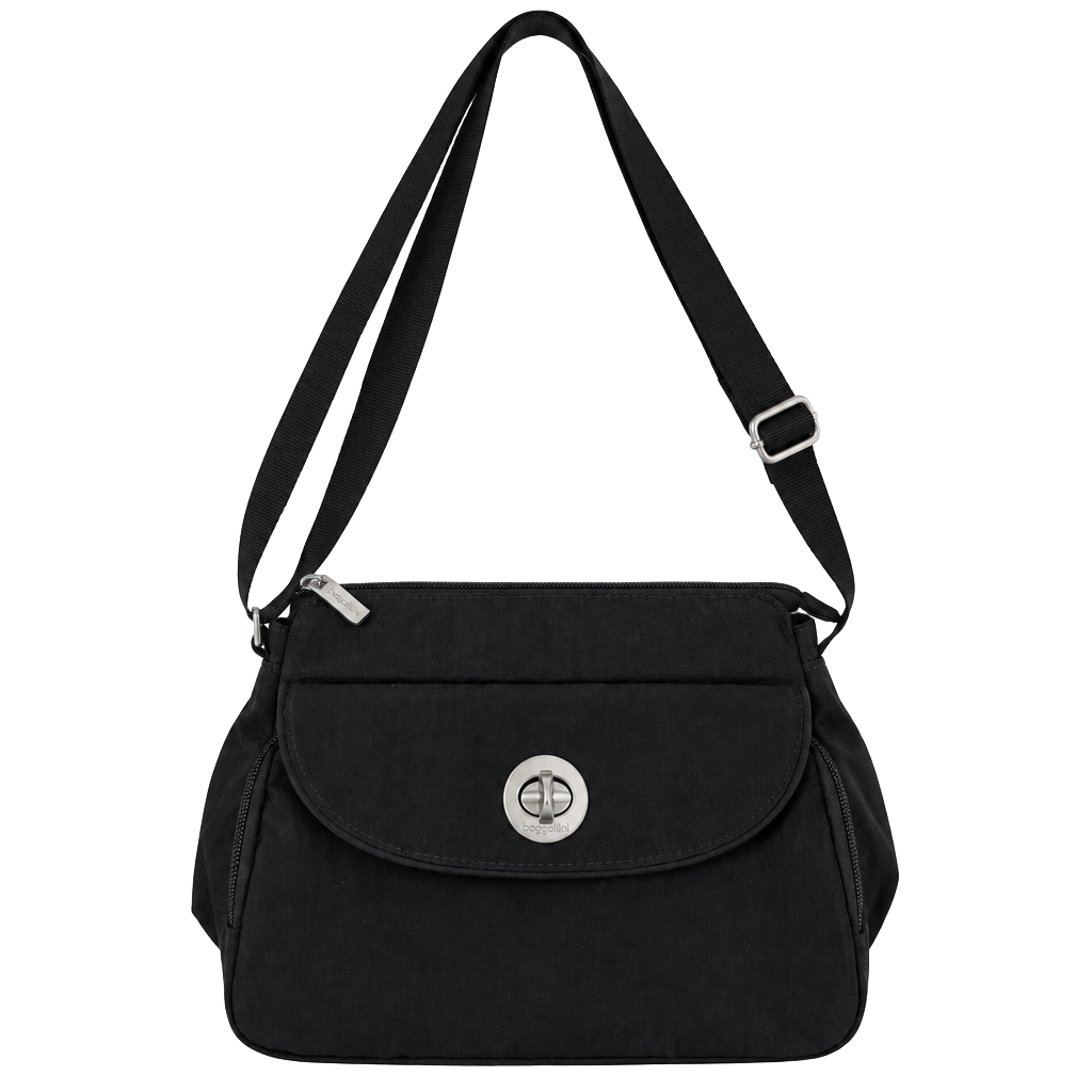 Baggallini Black Nylon Crossbody Bag 1