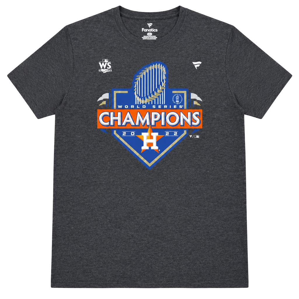 Houston Astros 2022 World Series Champions T-Shirt, Grey, Men's Size Large 1