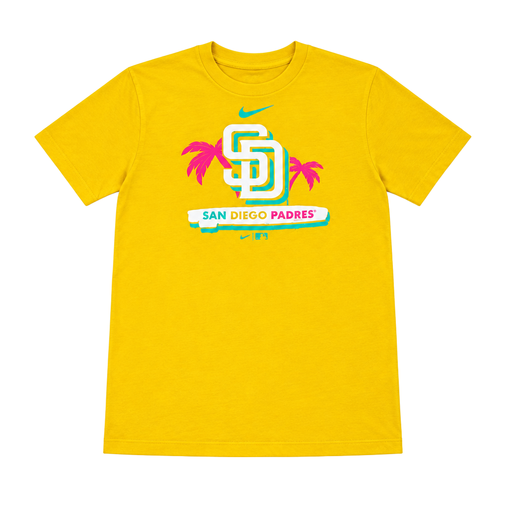 Nike San Diego Padres City Connect Graphic Tee, Yellow, Size M 1