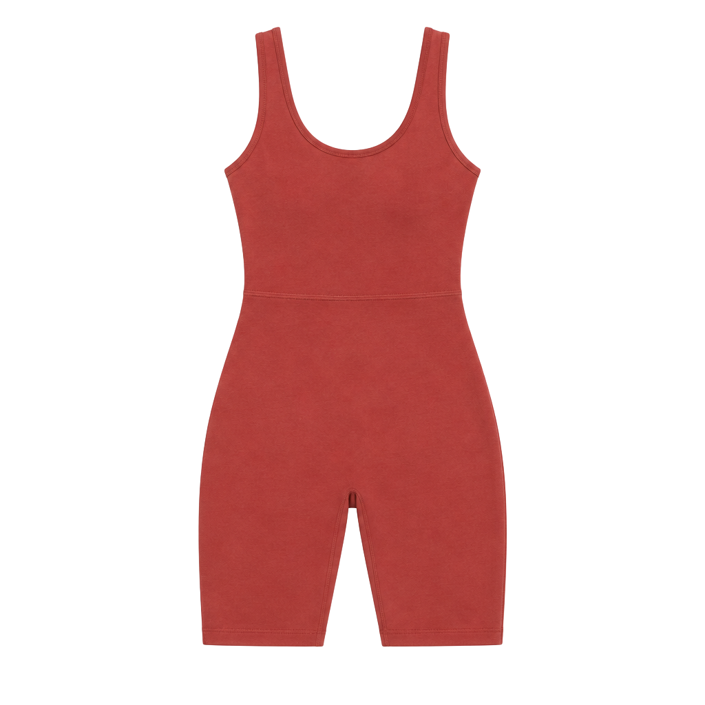 Mate The Label Organic Stretch Unitard in Chili Size M 1