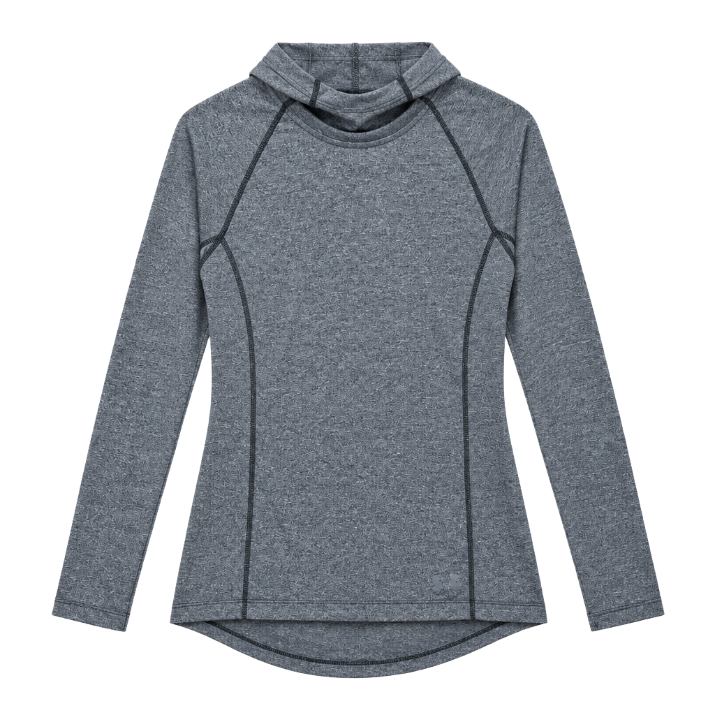 Under Armour HeatGear Hooded Shirt Size MD Gray Athletic 1