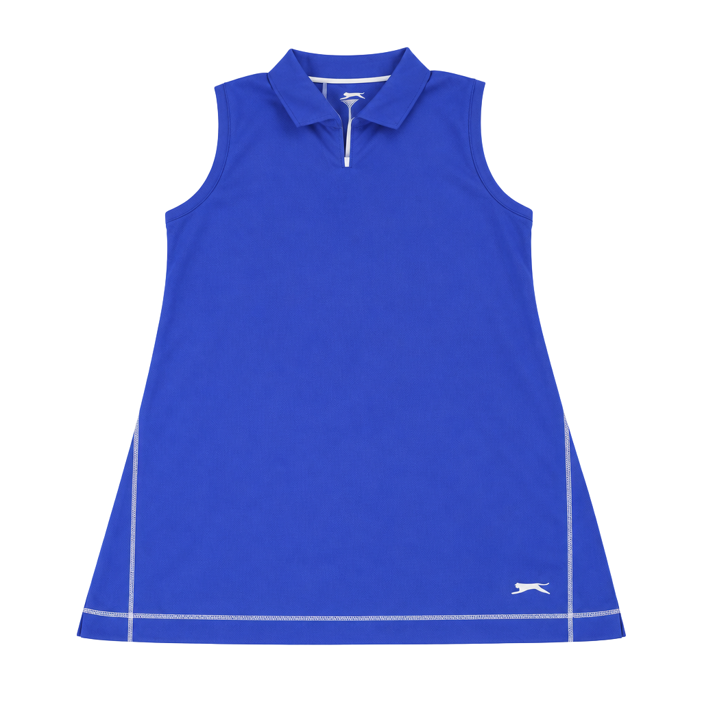 Slazenger Golf Sleeveless Zip Polo Size XL Blue 1