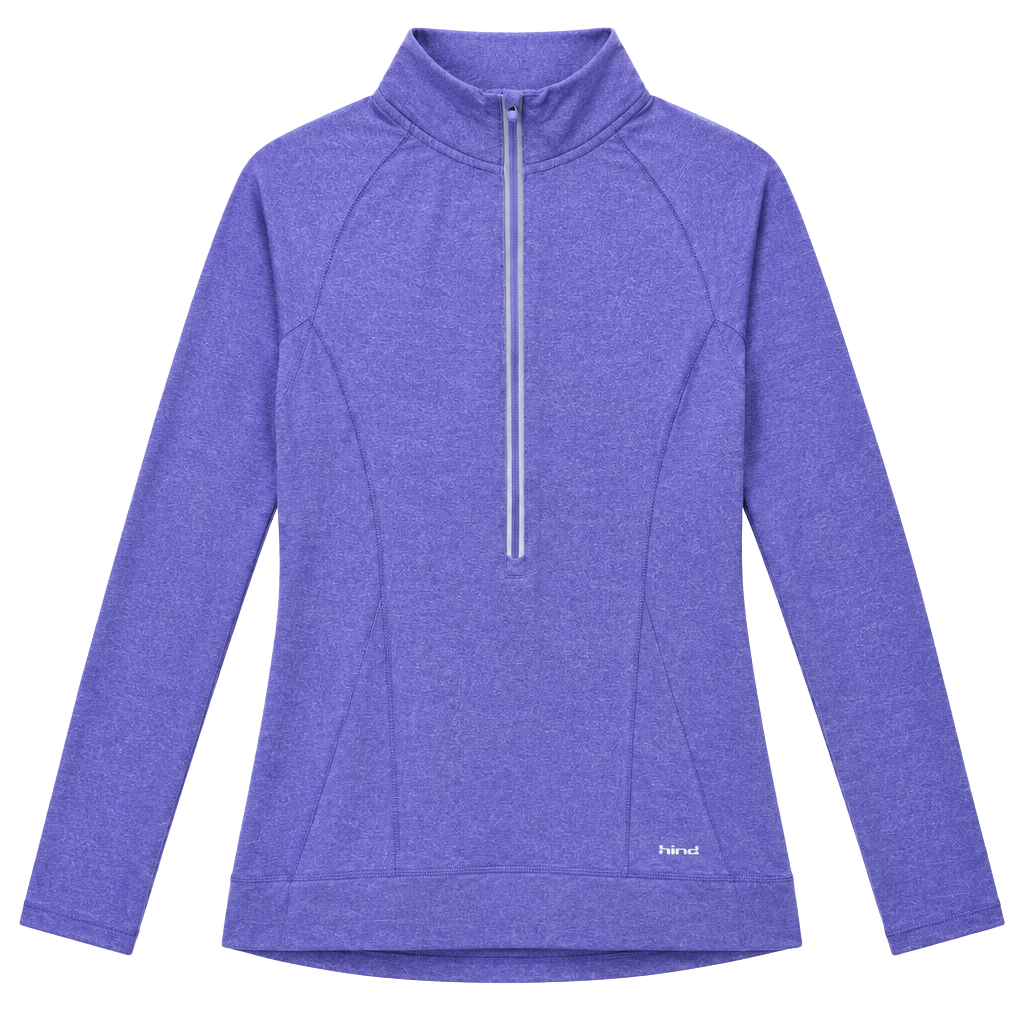 Hind 1/4 Zip Pullover Size M Purple Athletic Long Sleeve Shirt 1