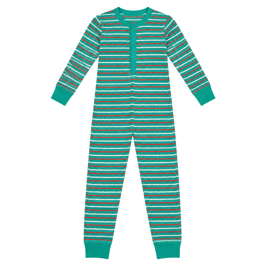 Old Navy Striped Thermal Union Suit Size S 1