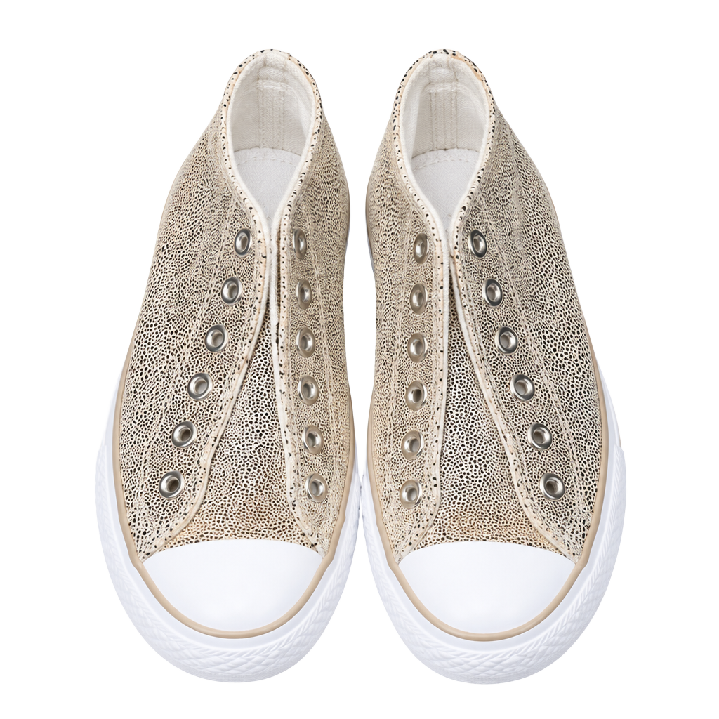 Converse Chuck Taylor All Star High Top Size 7 Gold Speckled Sneakers 1