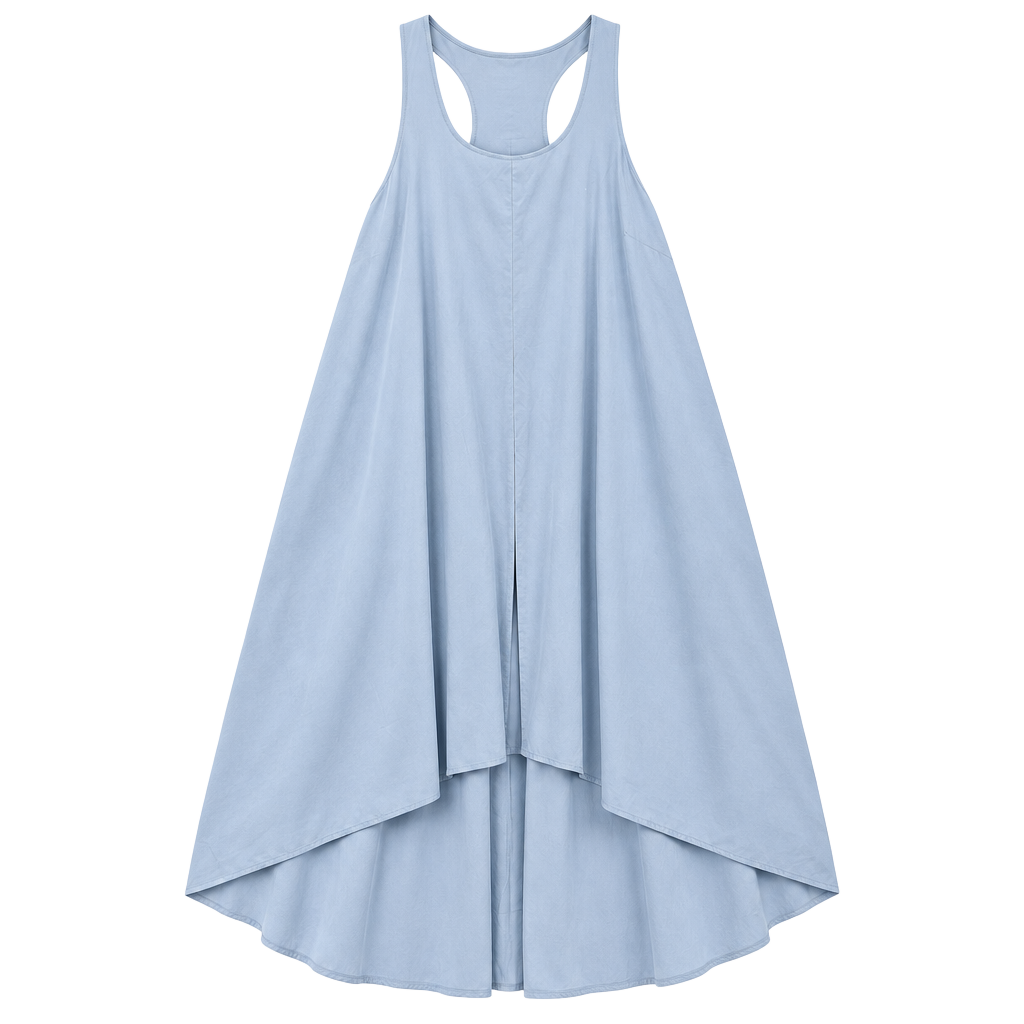 Halara Breezeful Dress Light Blue High-Low Mini 1