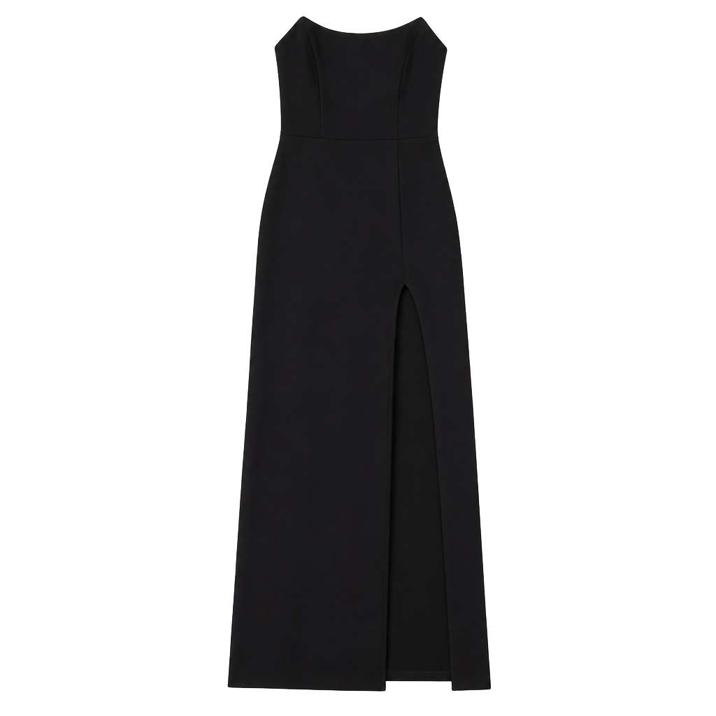 Lulus Sensational Beauty Black Strapless Maxi Dress size large NWT 1