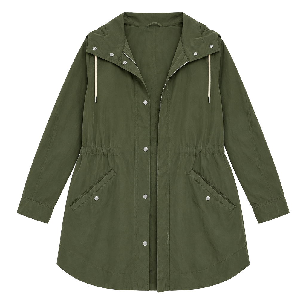 Old Navy Hooded Utility Jacket Size S Petite Olive Green 1