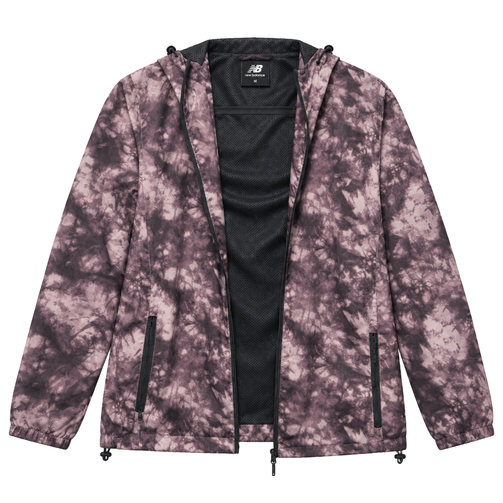 New Balance Zip Jacket Size L Purple Tie Dye Windbreaker 1