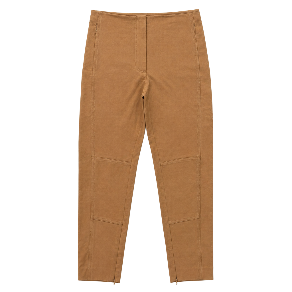 Club Monaco Ponte Pants Size 6 Brown Skinny Seamed Leggings 1