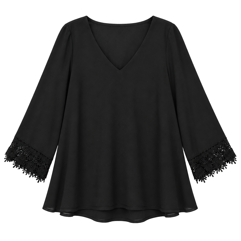 Show Me Your Mumu Dress Size S Black Lace Trim Long Sleeve 1