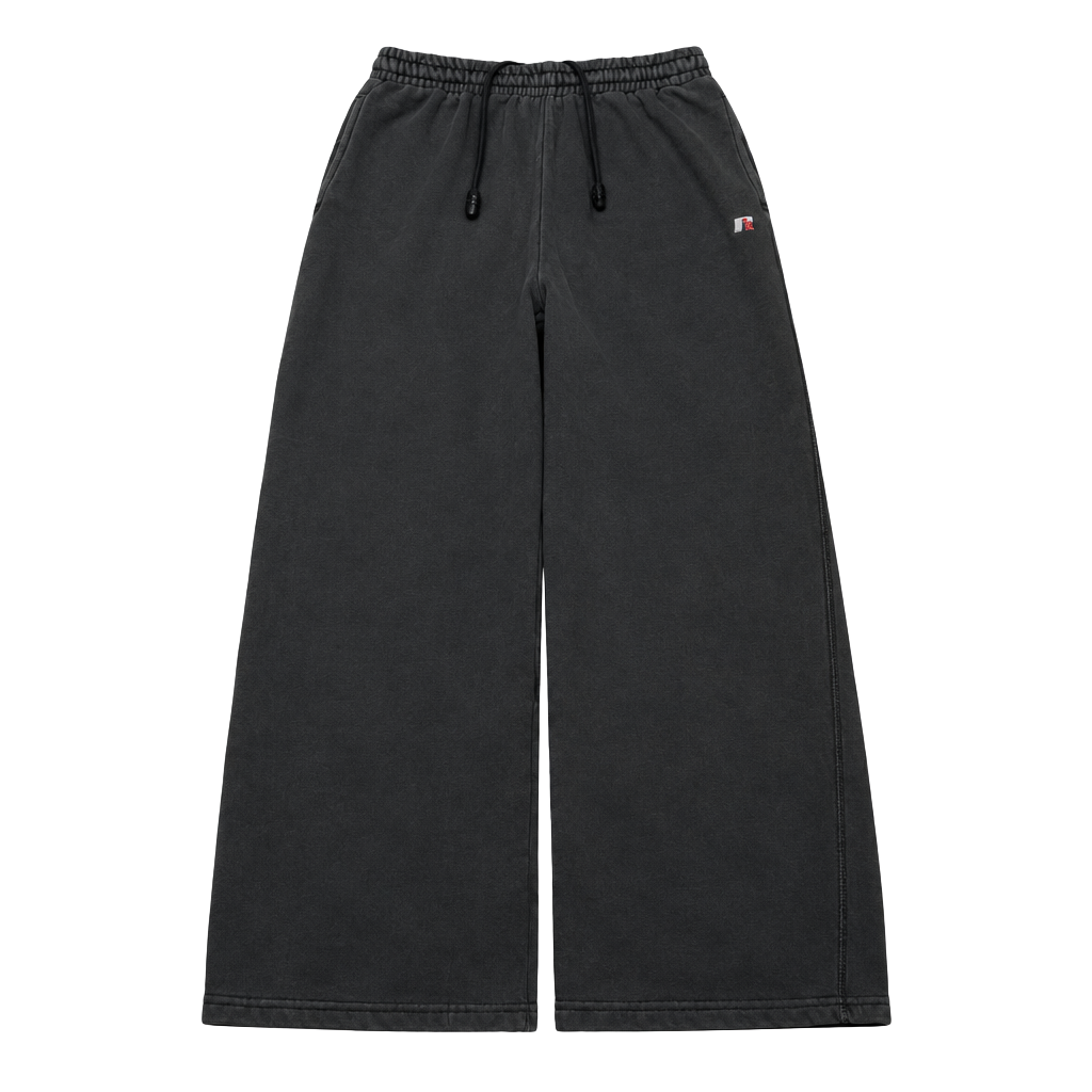 Russell Athletic Sweatpants Size M 32-34 Black Fleece Drawstring 1