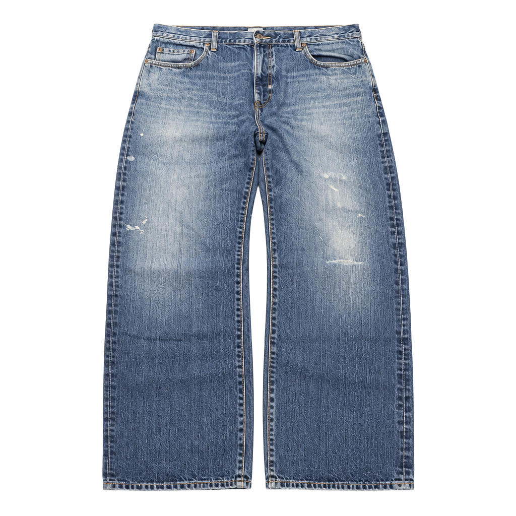 Old Navy Loose Jeans Size 38x32 Blue Denim Distressed 1