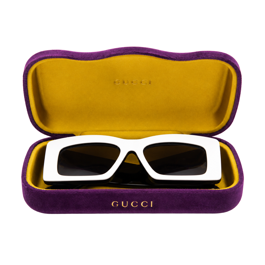 Gucci Rectangular Frame Sunglasses with Interlocking G Logo 1