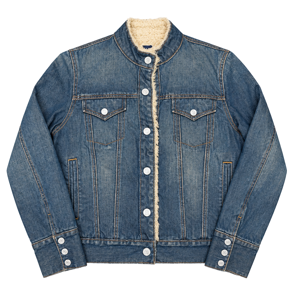 Gap Sherpa Lined Denim Jacket Blue 1