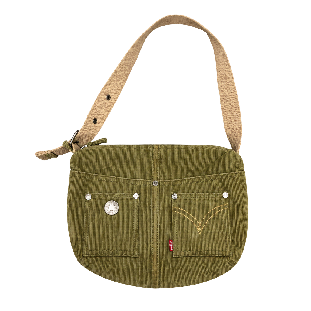 Levi's Corduroy Crossbody Shoulder Bag Olive Green 1