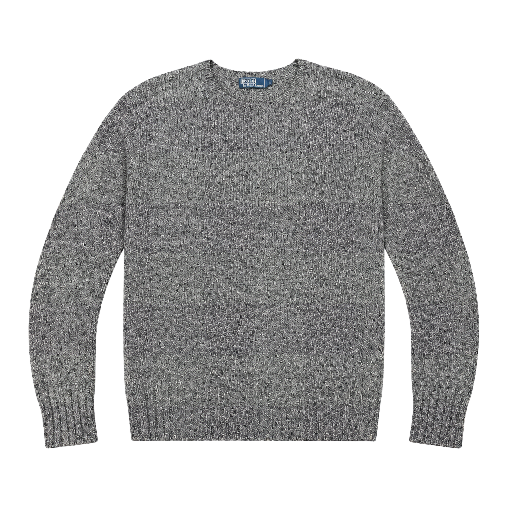 Polo By Ralph Lauren Sweater Size M Grey Alpaca Wool Blend 1