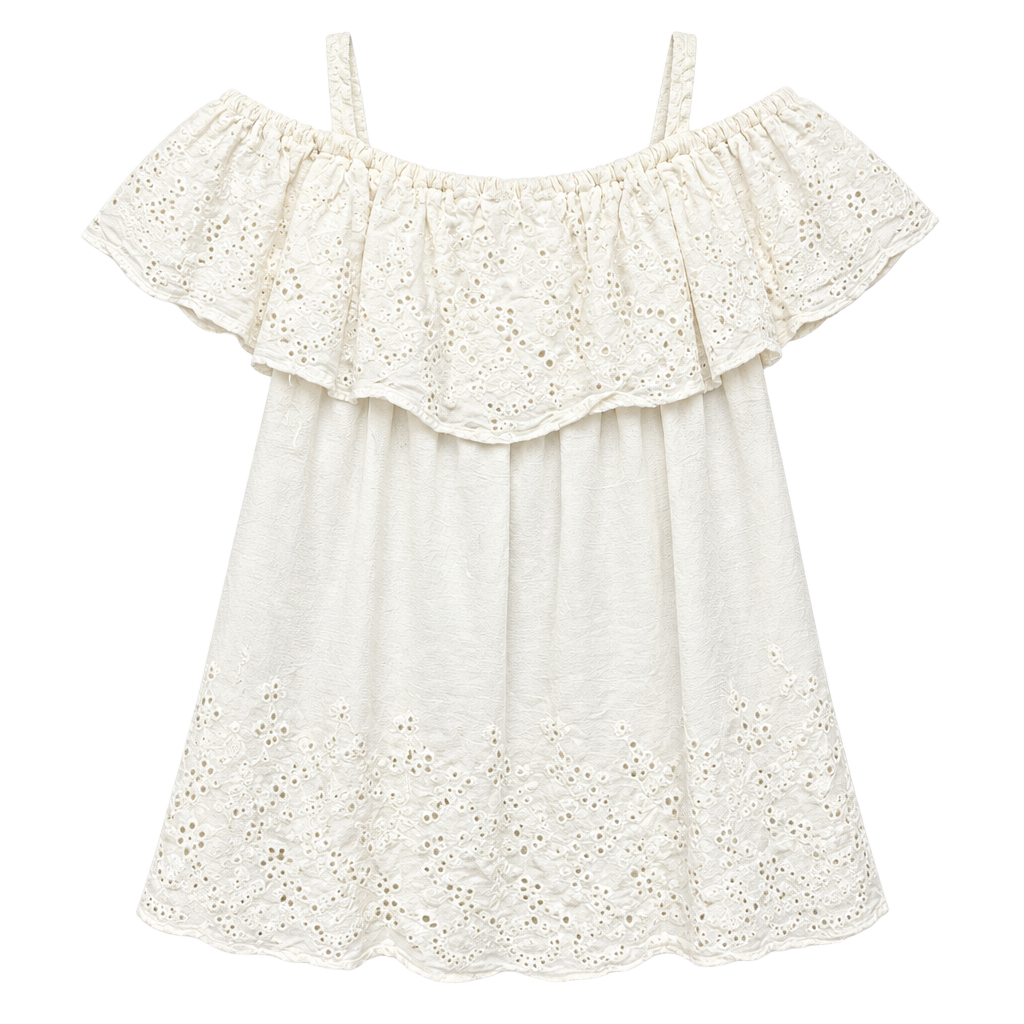 Lucky Brand Eyelet Off The Shoulder Top Size 2X White 1