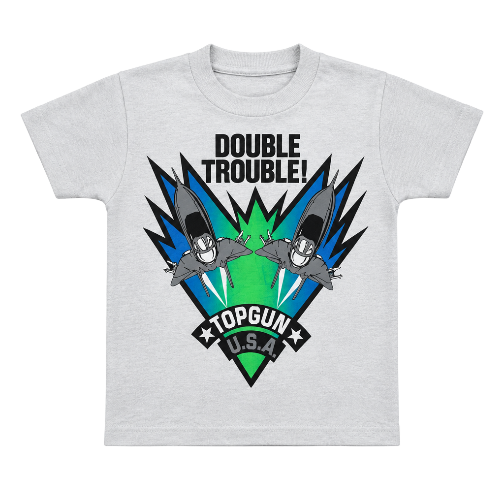 1980s Screen Stars Best Top Gun U.S.A. Double Trouble Tee Size kids 6-8 1