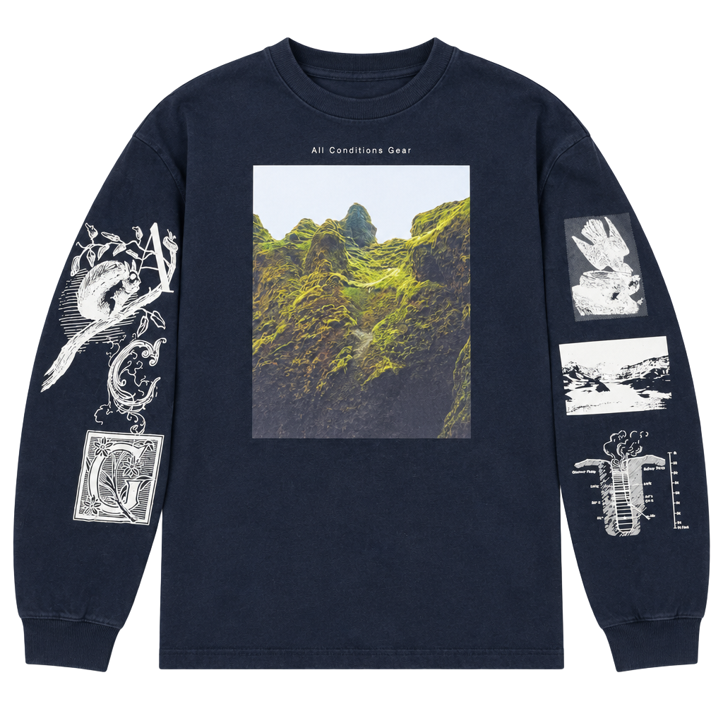 ACG Nike Long Sleeve Graphic T-Shirt (Sleeve Hits) Black Sz L 1
