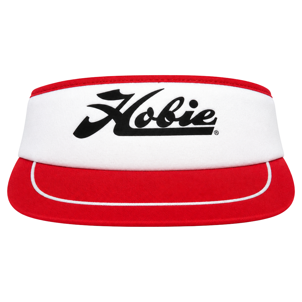 VTG 80s Hobie Red and White Adjustable Sun Visor 1