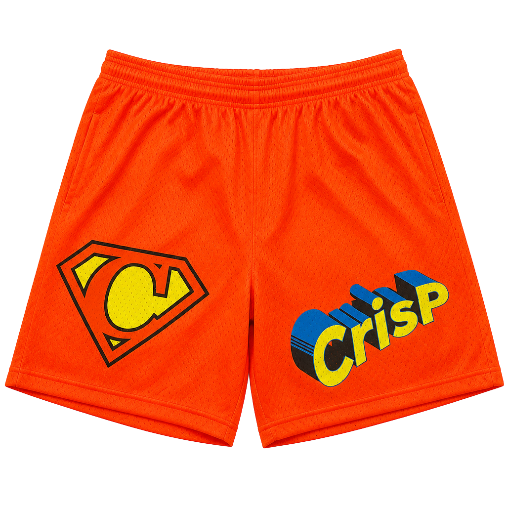 NWT CRISP NYC Mens Red Mesh Superman Inspired Shorts sz XXL 1