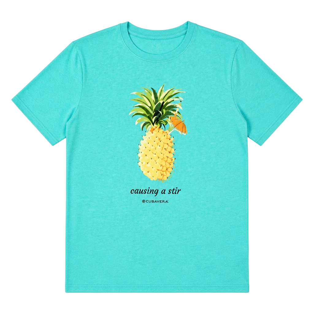 Cubavera Men's Causing a Stir Pineapple Graphic T-Shirt 2XL 1