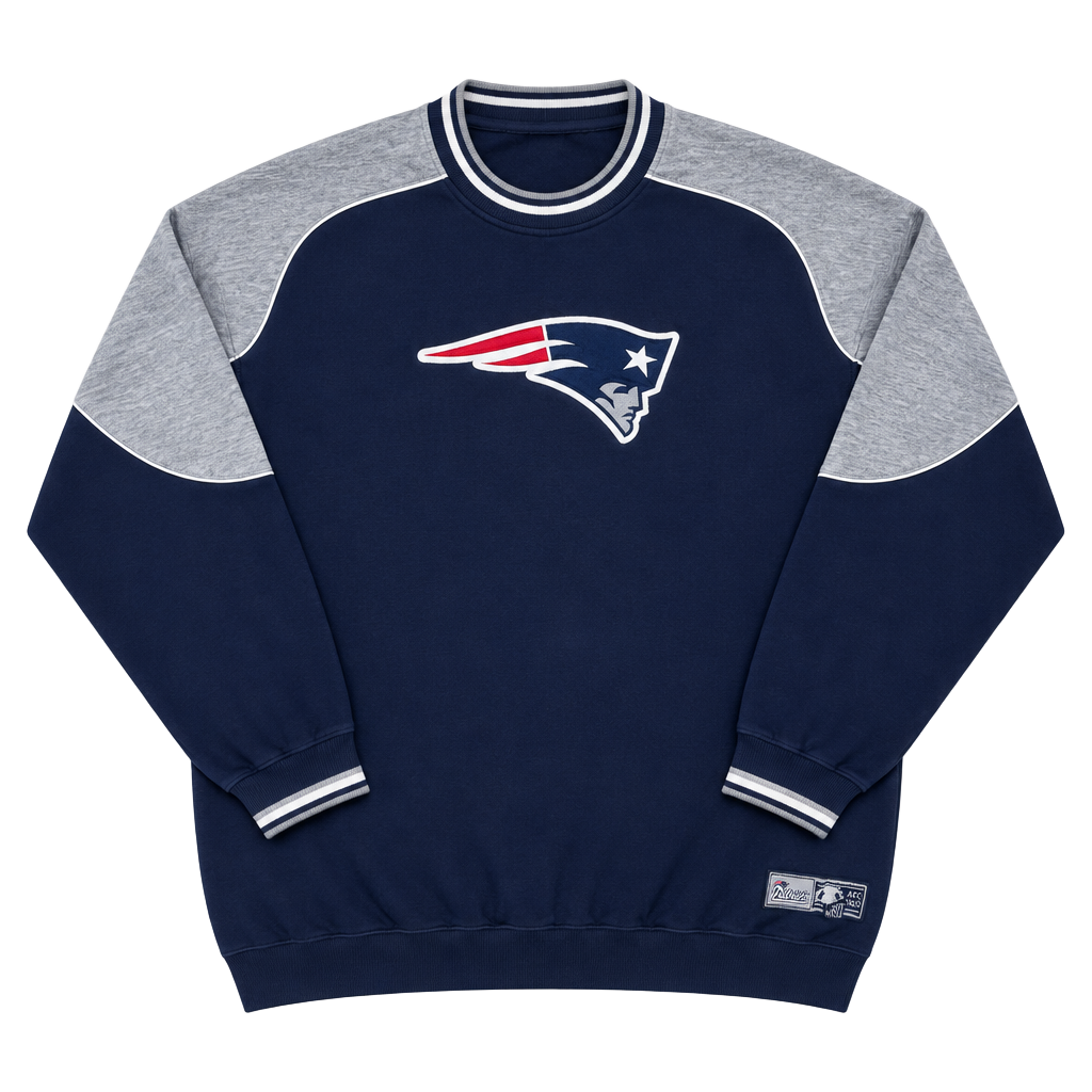 Vintage NFL New England Patriots Sweatshirt Crewneck Mens XXL Navy Blue Y2K 1