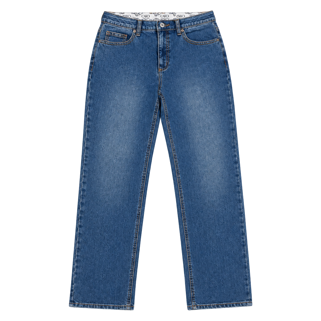 Cato Classic Stretch Waist Jeans Size 10 Average Blue Denim Straight Leg 1