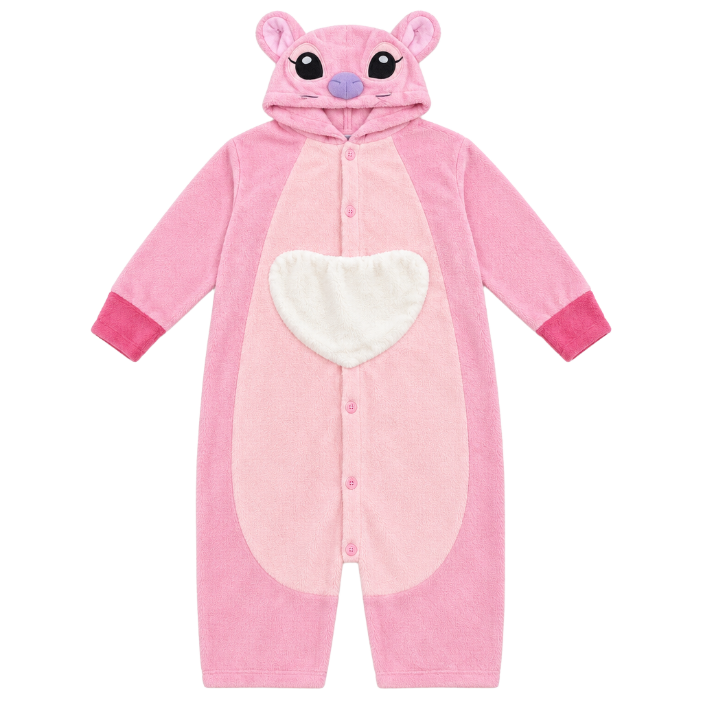 Hututu Pink Angel Stitch Onesie Size M Pajamas Kigurumi 1