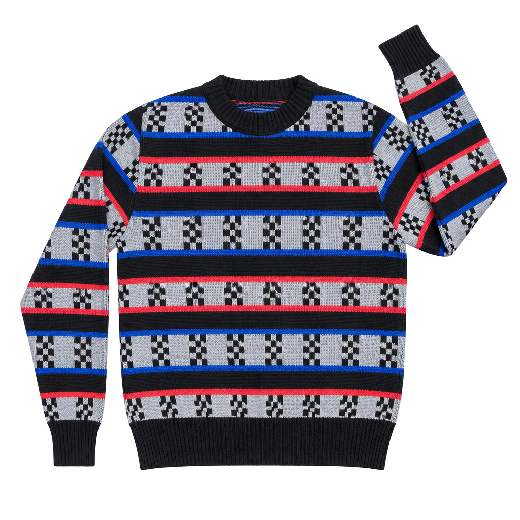 Vintage 90s B.S.R. Geometric Pattern Sweater Size M 1