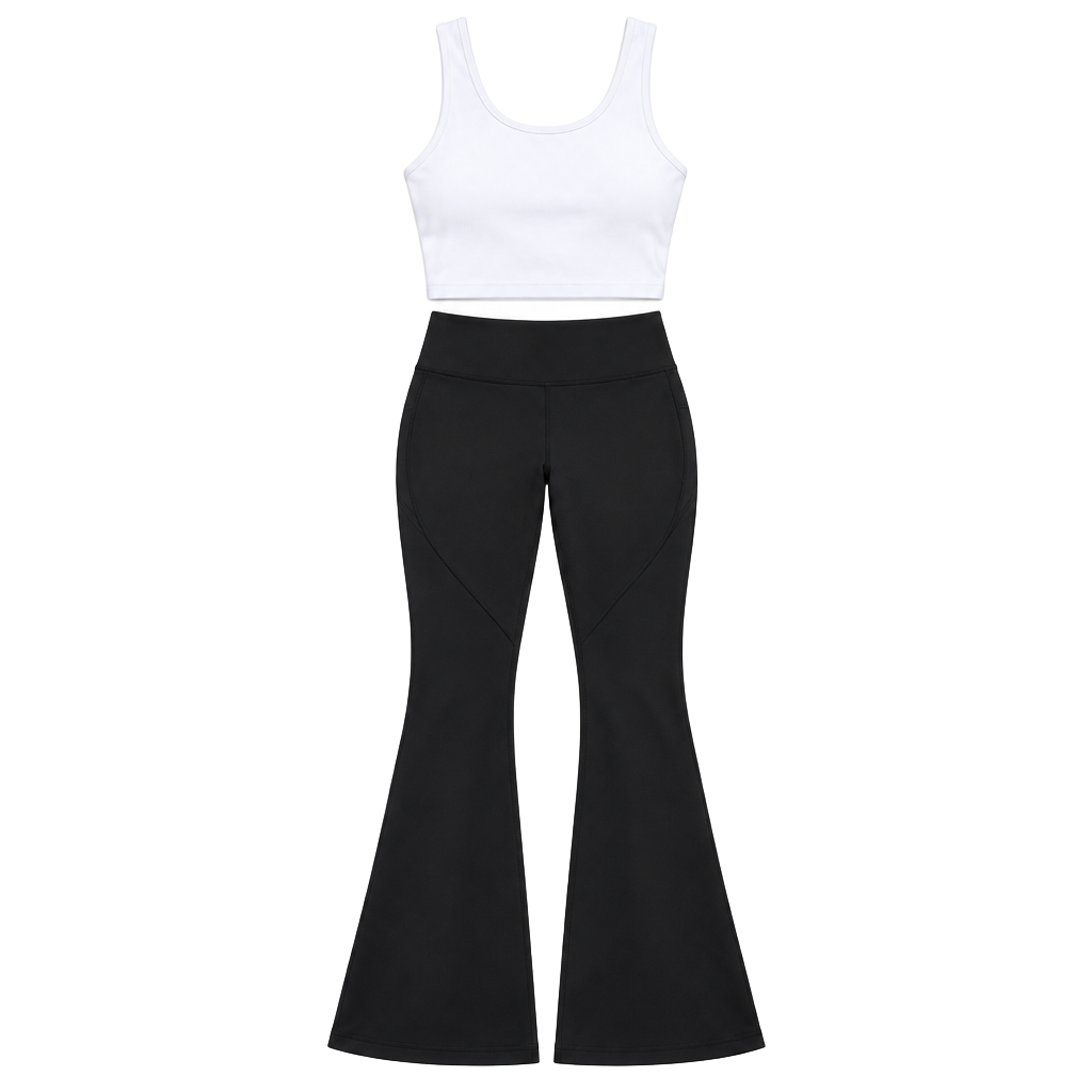 Maze Collection Flare Leggings Size M Black Activewear 1