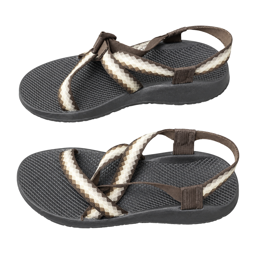 Chaco Z/Cloud 2 Sandals Size W10 Brown Geometric Pattern Straps 1