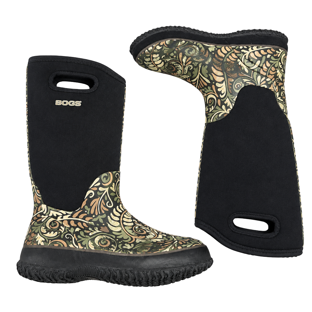 Bogs Classic High Fern Boots Size 7 Fern Print Waterproof Rubber 1