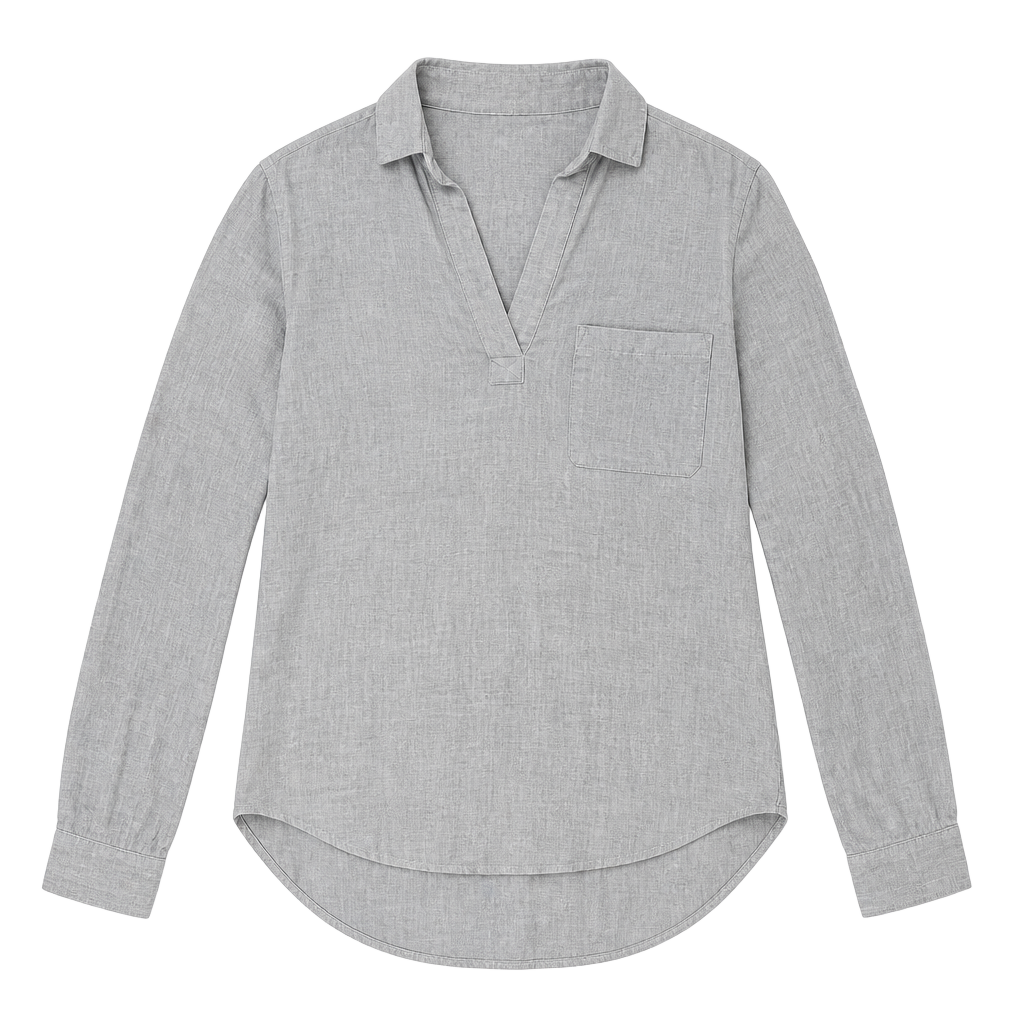 Cloth & Stone Long Sleeve Button Tab Tunic Size XS Gray 1