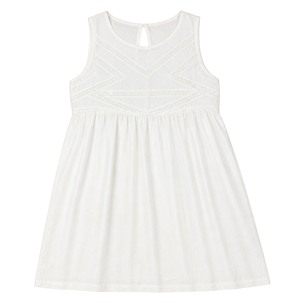 Volcom Dress Size XS White Embroidered Sleeveless Mini 1