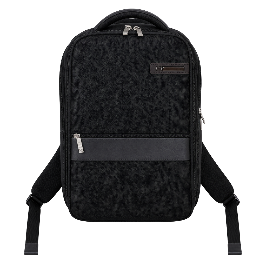Samsonite Black Laptop Backpack with Brown Trim 1