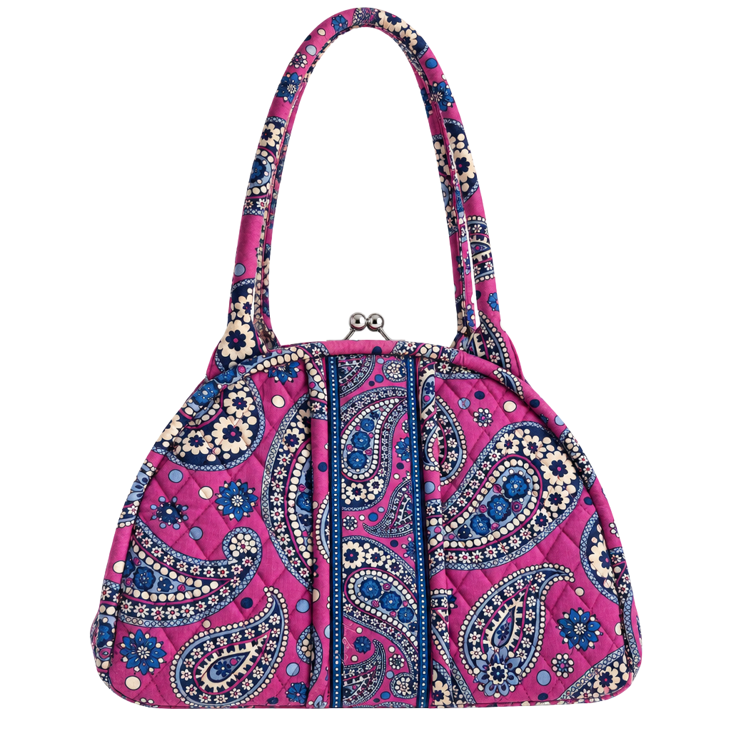 Vera Bradley Eloise Boysenberry Quilted Purse Shoulder Bag 1