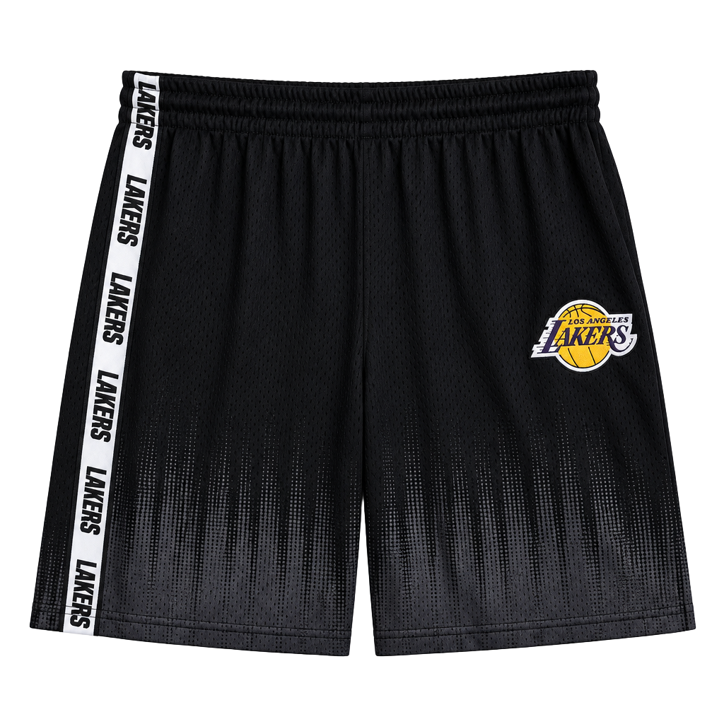 NBA Black Gradient Lakers Boys' Athletic Shorts 1