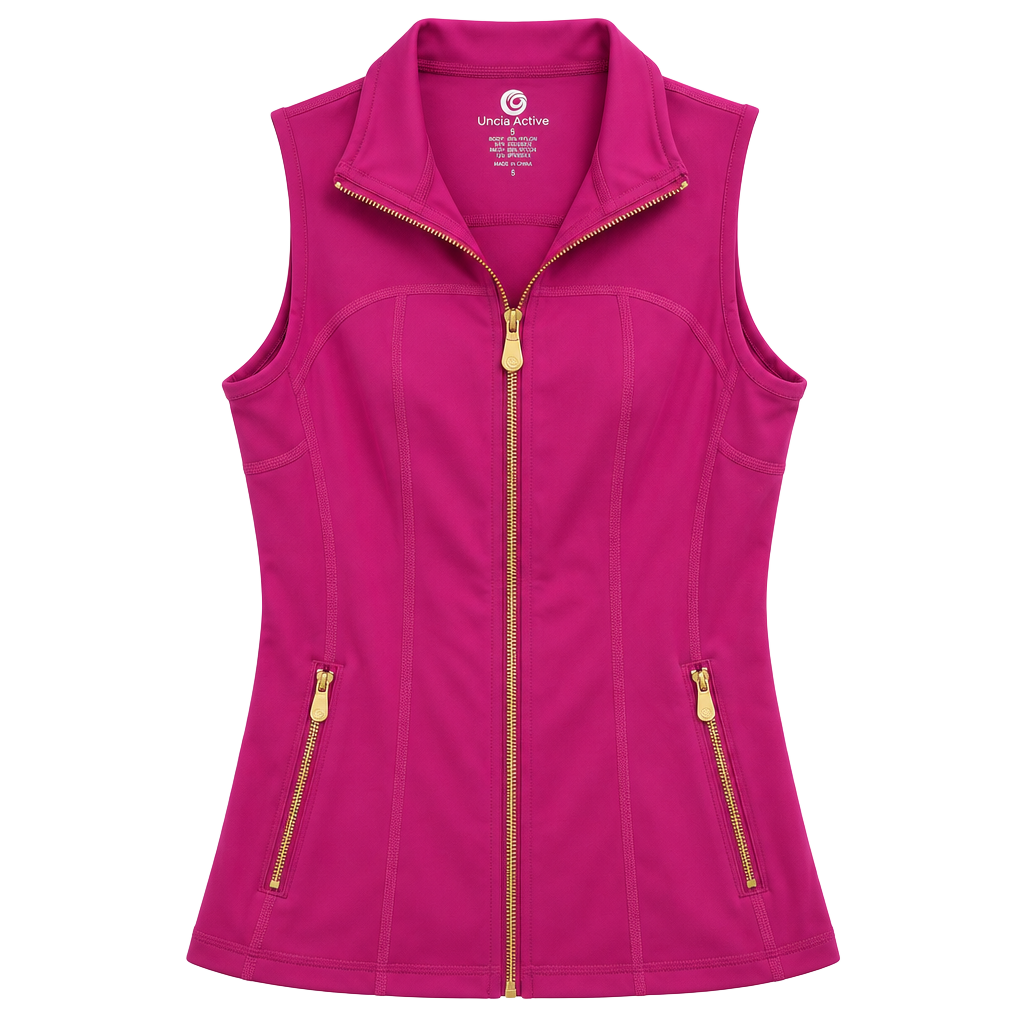 Uncia Active Full Zip Vest Size S Pink Athletic 1